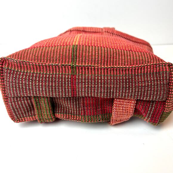 Kelly Marshall Custom Hand-Woven Mayan Backpack Bag Purse Boho Hippie Red Orange main image 9